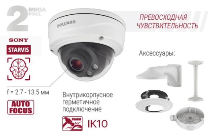 Новинка! BEWARD SV2018DVZ - встроенная видеоаналитика и автофокус